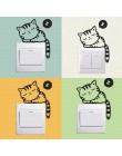 Otwór widok żywe koty 3D naklejki ścienne toaleta wc salon dekoracji zwierząt etykiety winylowe Art naklejka ścienna plakat GHMY