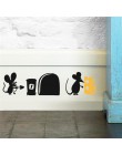 Śmieszne miłość mysia dziura naklejki ścienne dla pokoje dla dzieci naklejki ścienne winylowa sztuka mural Home decoration plaka