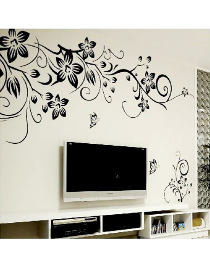 Hot diy ściana Art dekoracyjna naklejka moda romantyczna ściana kwiatów naklejki/naklejki ścienne Home Decor 3D tapety darmowa w