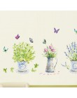 DIY ściana naklejki home decor doniczkowa doniczka motyl kuchnia szyba okienna naklejki łazienkowe wodoodporna darmowa wysyłka