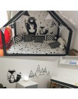 Cartoon Tribal Animals Vinyl naklejka ścienna do dekoracja pokoju dziecięcego Babys dekoracja sypialni naklejki naklejki niedźwi