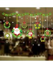 DIY wesołych świąteczne naklejki ścienne szyba okienna naklejki świąteczne murale ze świętym mikołajem nowy rok ozdoby choinkowe