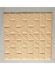 3D naklejki ścienne imitujące cegły tapety Decor pianki wodoodporne tapety tapety dla dzieci salon DIY tło