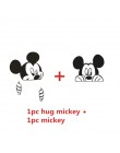 2 sztuk/zestaw Mickey Minnie naklejka winylowa urocze oświetlenie naklejka pod włącznik dla dzieci pokój dekoracyjne Mickey Fair