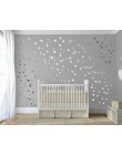 W złote grochy naklejki ścienne naklejki do pokoju dziecięcego dzieci naklejki ścienne wymienny Home Decoration Art Vinyl Wall A