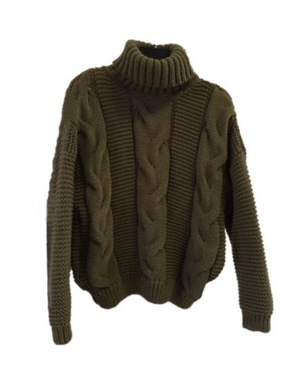 2019 jesienno-zimowy krótki sweter damski dzianinowy swetry z golfem Casual miękki sweter moda z długim rękawem Pull Femme