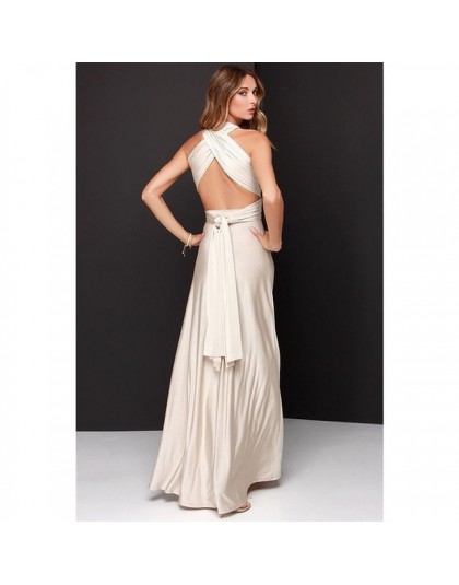 Sexy kobiety Multiway Wrap kabriolet boho maxi klub czerwona sukienka bandaż długa sukienka Party druhny szata nieskończoności L