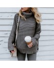 Danjeaner kobiety Retro golf dzianiny długie swetry jesień zima dorywczo luźne jednolite swetry gruby dzianinowy sweter Pull