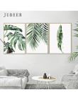 Styl skandynawski tropikalne rośliny plakat zielone liście dekoracyjny obraz nowoczesne obrazy na ścianę do salonu Home Decor