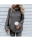 Danjeaner kobiety Retro golf dzianiny długie swetry jesień zima dorywczo luźne jednolite swetry gruby dzianinowy sweter Pull