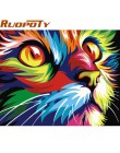 RUOPOTY ramka łabędź zwierzęta ręcznie malowany obrazek By Numbers Wall Art Picture płótno akrylowe malowanie na dekoracje ślubn