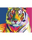 Piękne artystyczne plakaty bez ramek kolorowe ze zwierzętami awangardowe do ręcznego malowania w domu