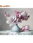 RUOPOTY ramka łabędź zwierzęta ręcznie malowany obrazek By Numbers Wall Art Picture płótno akrylowe malowanie na dekoracje ślubn