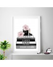 Modna książka perfumy butelka plakaty obraz ścienny na płótnie kwiaty akwarele Vogue zdjęcia drukuje do salonu Home Decor