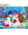 RUOPOTY obraz świąteczny DIY malowanie przez zestawy liczb krajobraz nowoczesne ręcznie malowany olejny malarstwo dla domu dekor