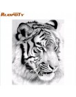 RUOPOTY Rama Tiger Zwierzęta zrób to sam Painting By Numbers Wall Art Obraz akrylowy na płótnie obraz do dekoracji wnętrz Drop S
