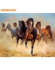 CHENISTORY rama zwierząt ręcznie malowany obrazek według numerów zestaw nowoczesna ściana płótno artystyczne według numerów ręcz