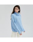Wixra Women Turtleneck Chunky nadwymiarowy sweter z pełnym rękawem damskie swetry z dzianiny jednolity pulower i sweter 2019 jes