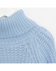 Wixra Women Turtleneck Chunky nadwymiarowy sweter z pełnym rękawem damskie swetry z dzianiny jednolity pulower i sweter 2019 jes