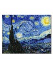 Van Gogh gwiaździstej nocy abstrakcyjny krajobraz plakat na płótnie znani klasyczne ścienne drukowany obraz dekoracyjny obraz no