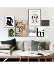 Vintage streszczenie Matisse linia rysunek minimalistyczny europa płótno malarstwo plakaty z nadrukami obrazy na ścianę salon Ho