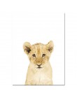 NUOMEGE Baby plakat ze zwierzętami Panda żyrafa obraz ze słoniem na płótnie przedszkole Wall Art obraz nordycki dekoracja pokoju