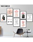 Styl skandynawski moda Wall Art perfumy kosmetyki nowoczesne obrazy ścienne kobieta dekoracja sypialni obraz makijaż plakat