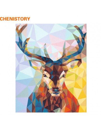 CHENISTORY bezramowe sarny obraz diy Numbers Wall Art obraz ręcznie malowany olejny malarstwo dla Home Decor grafiki 40x50