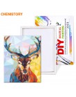 CHENISTORY bezramowe sarny obraz diy Numbers Wall Art obraz ręcznie malowany olejny malarstwo dla Home Decor grafiki 40x50