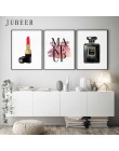 Perfumy makijaż plakaty i druki uroda zaczyna cytat ściana drukowany obraz rzęsy szminka zdjęcia dekoracja sypialni Home Decor