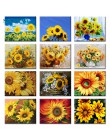 SDOYUNO 60x75 cm malowanie numerami rama obraz DIY przez numery zestawów słoneczniki streszczenie nowoczesny wystrój domu ściany