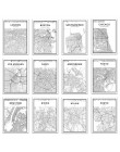 Czarno-biała mapa miasta i świata nowy jork tokio paryż Wall Art plakat na płótnie styl skandynawski obrazy obraz do salonu