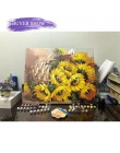 SDOYUNO 60x75 cm malowanie numerami rama obraz DIY przez numery zestawów słoneczniki streszczenie nowoczesny wystrój domu ściany
