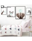 NICOLESHENTING Baby Animal Zebra Girafe plakat na płótnie przedszkole Wall Art obraz z nadrukiem obraz nordycki dekoracja do syp
