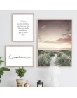 Trawa pole zachód słońca płótno plakat skandynawski natura Wall Art nadruk krajobrazu malowidło dekoracyjne skandynawskie dekora