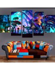 Płótno ścienne artystyczne zdjęcia modularne Home Decor 5 sztuk rick i morty obrazy salon HD drukowane animacje plakaty ramy