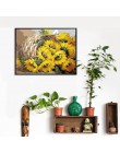 SDOYUNO 60x75 cm malowanie numerami rama obraz DIY przez numery zestawów słoneczniki streszczenie nowoczesny wystrój domu ściany