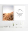 Trawa pole zachód słońca płótno plakat skandynawski natura Wall Art nadruk krajobrazu malowidło dekoracyjne skandynawskie dekora