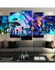 Płótno ścienne artystyczne zdjęcia modularne Home Decor 5 sztuk rick i morty obrazy salon HD drukowane animacje plakaty ramy