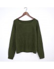Jesień zima kobiety swetry i swetry koreański styl z długim rękawem casual sweter w stylu crop slim solidna dzianina swetry swet