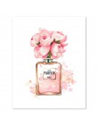 Styl skandynawski moda Wall Art perfumy kosmetyki nowoczesne obrazy ścienne kobieta dekoracja sypialni obraz makijaż plakat
