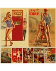 Nowa II wojna światowa Sexy pin up Girl Vintege plakat Home naklejka ścienna do pokoju papier pakowy plakaty i druki dekoracje n