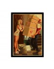 Nowa II wojna światowa Sexy pin up Girl Vintege plakat Home naklejka ścienna do pokoju papier pakowy plakaty i druki dekoracje n