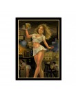 Nowa II wojna światowa Sexy pin up Girl Vintege plakat Home naklejka ścienna do pokoju papier pakowy plakaty i druki dekoracje n