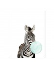 NICOLESHENTING Baby Animal Zebra Girafe plakat na płótnie przedszkole Wall Art obraz z nadrukiem obraz nordycki dekoracja do syp
