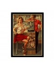 Nowa II wojna światowa Sexy pin up Girl Vintege plakat Home naklejka ścienna do pokoju papier pakowy plakaty i druki dekoracje n