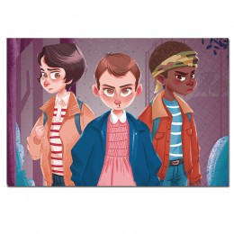 Stranger things plakat sezon 3 2 1 postacie Retro TV film drukuje jedwabny na ścianę sztuka do salonu dekoracja sypialni 40x60 5