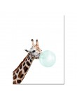 NICOLESHENTING Baby Animal Zebra Girafe plakat na płótnie przedszkole Wall Art obraz z nadrukiem obraz nordycki dekoracja do syp