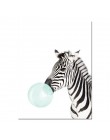NICOLESHENTING Baby Animal Zebra Girafe plakat na płótnie przedszkole Wall Art obraz z nadrukiem obraz nordycki dekoracja do syp