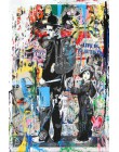 Śledź swoje marzenia ulica ściana graffiti płótno artystyczne obrazy abstrakcyjne Einstein Pop płótno artystyczne wydruki dla dz